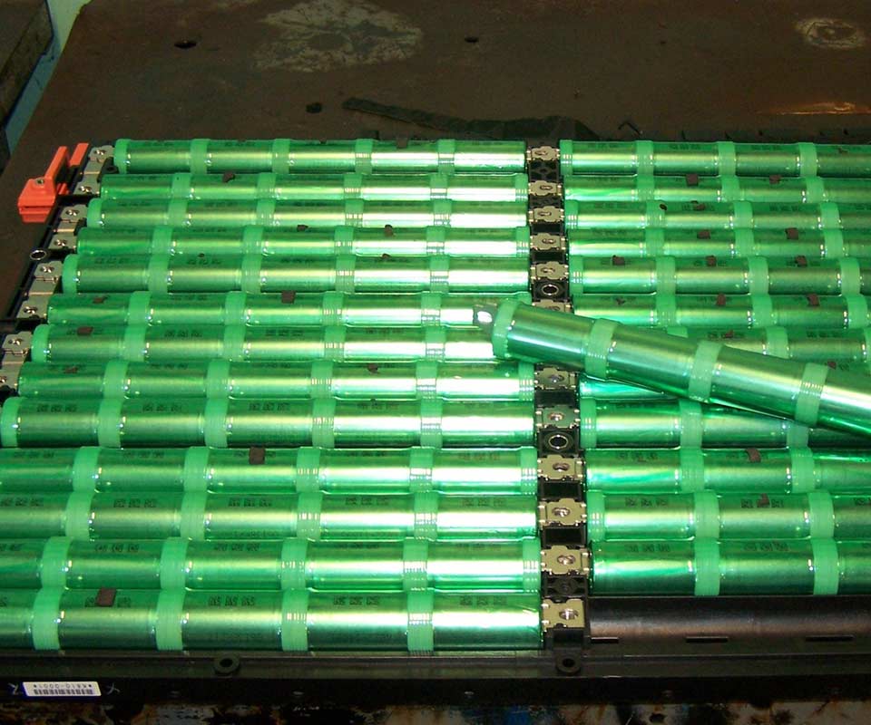 image of hybrid car battery cells
