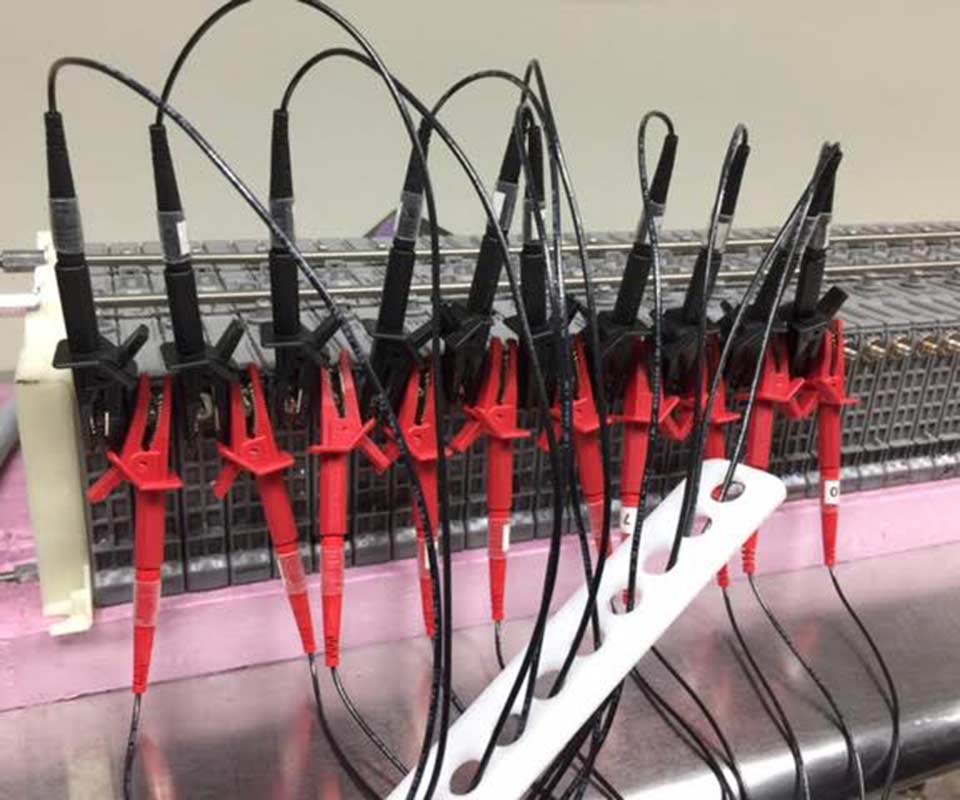 image of hybrid car battery being charged