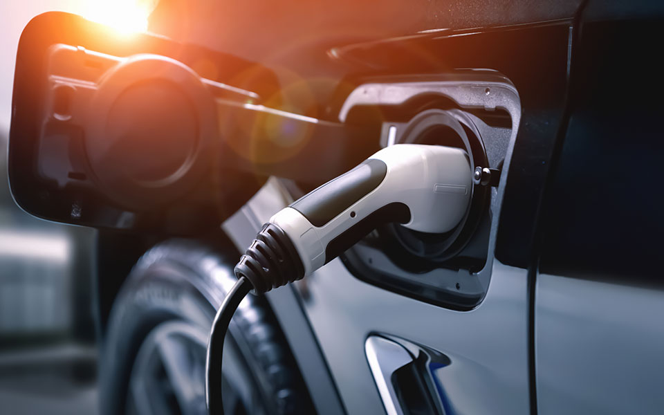image of an electric vehicle charging